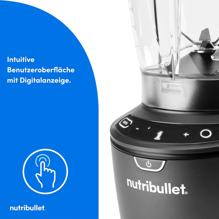 nutribullet SmartSense Mixer Combo NBF550DG, Standmixer mit 5 Geschwindigkeiten und Puls-Funktion, 1