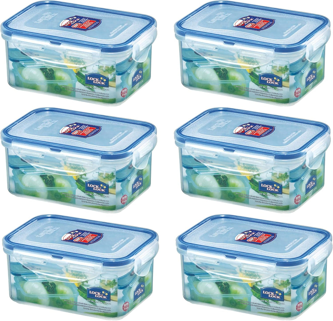 Lock &amp; Lock Vorratsdose HPL811, rechteckig, 600 ml 20 Oz (Pack of 6), 20 Oz (Pack of 6)