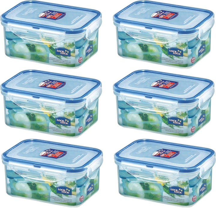 Lock &amp; Lock Vorratsdose HPL811, rechteckig, 600 ml 20 Oz (Pack of 6), 20 Oz (Pack of 6)