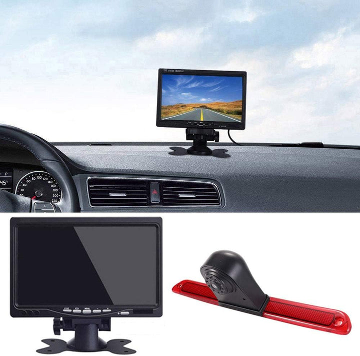 Rückfahrkamera Transporter + 7 Zoll TFT LCD Bildschirm Auto Monitor, Bremsleuchte Auto Dach Rückfahr
