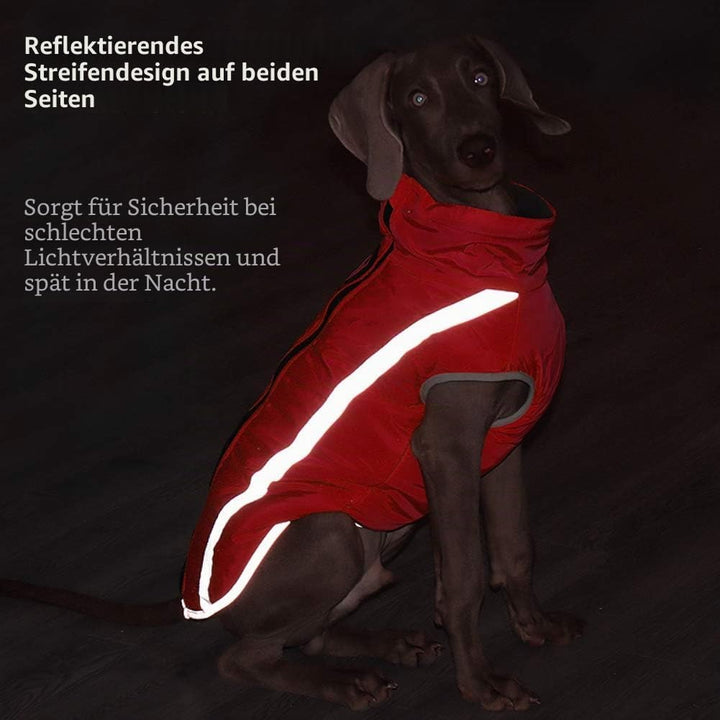 FEimaX Hundemantel Hundejacke wasserdichte Reflektierende Wintermantel mit Fleece Gefüttert Hund Wel