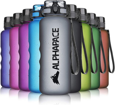 ALPHAPACE Trinkflasche 350ml/500ml/650ml/1.000ml/1.500ml, auslaufsichere Wasserflasche, BPA-freie Fl