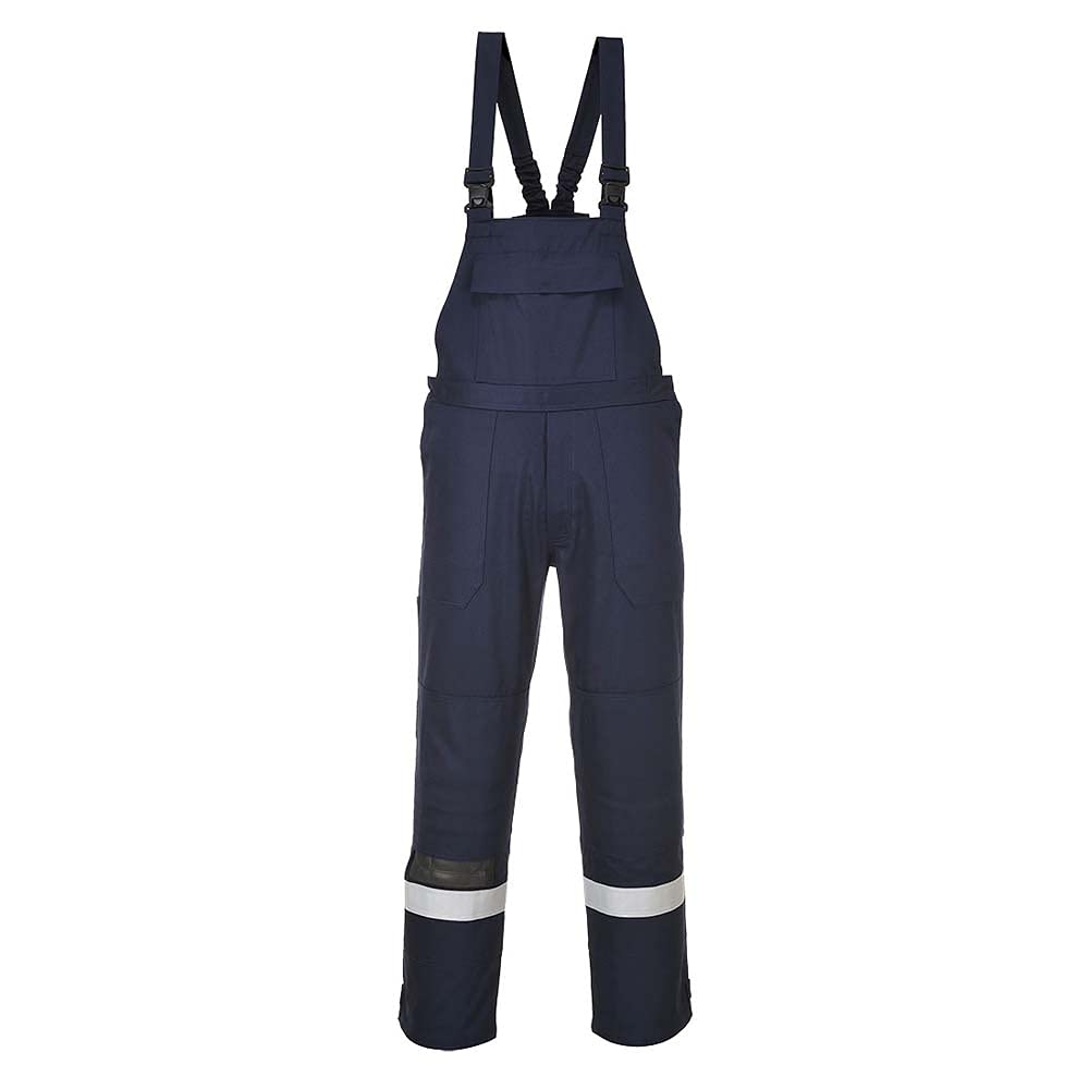 PORTWEST FR27 - Bizflame Plus Latzhose, 1 Stück, M, marine, FR27NARM M marine, M marine