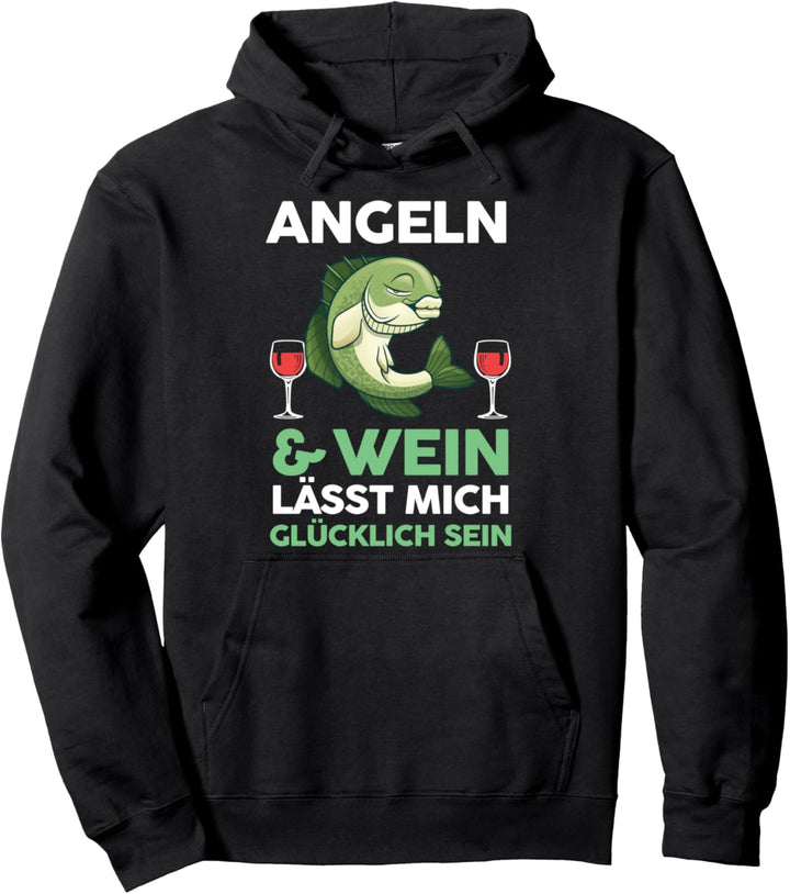Angler Wein Angeln Pullover Hoodie