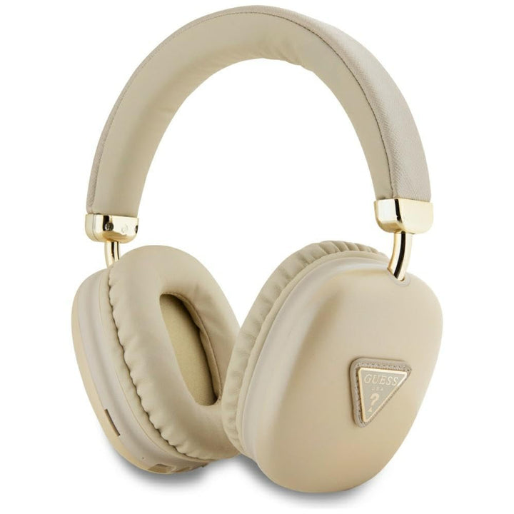 CG MOBILE Guess Bluetooth 5.3 On-Ear-Kopfhörer mit metallischem Dreieck-Logo (Gold)