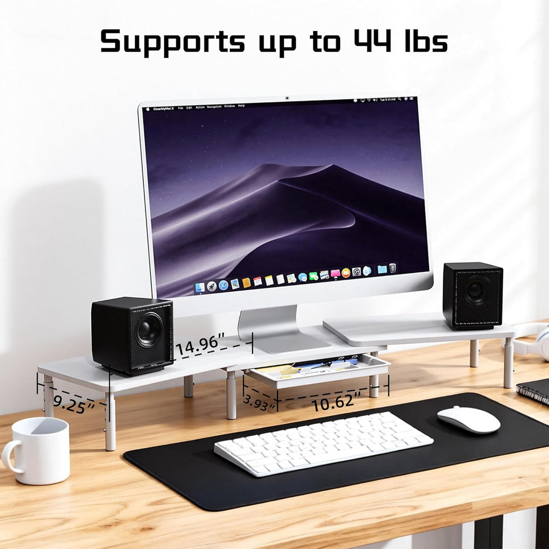 ETHU Dual Monitor Ständer, Höhenverstellbare Bildschirmerhöhung für 2 Monitore, Verstellbarer Monito