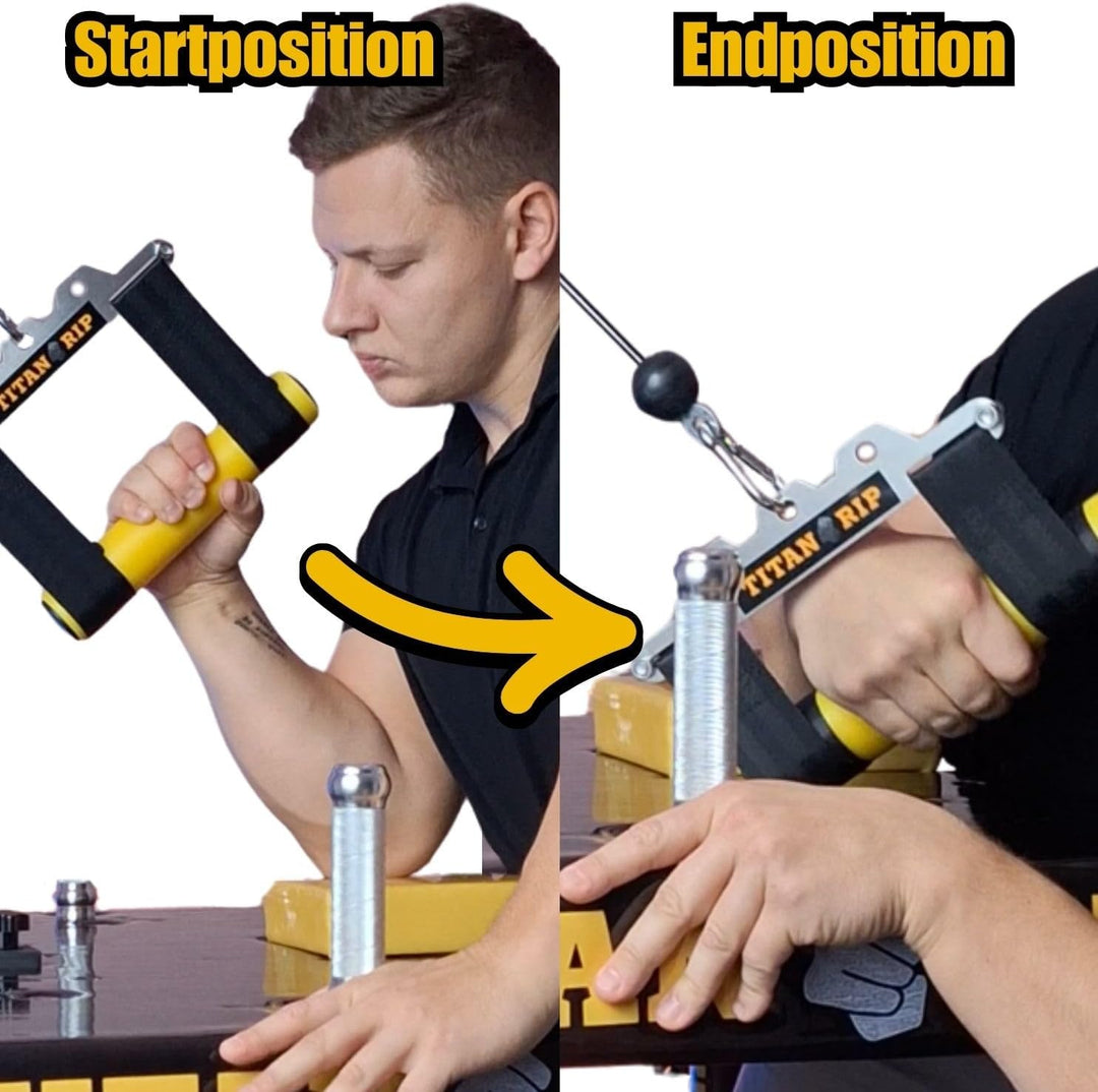 Armwrestling Wrist Wrench – Hand-, Finger- & Unterarmtrainer – Griffkrafttrainer für Kabelzug, Loadi