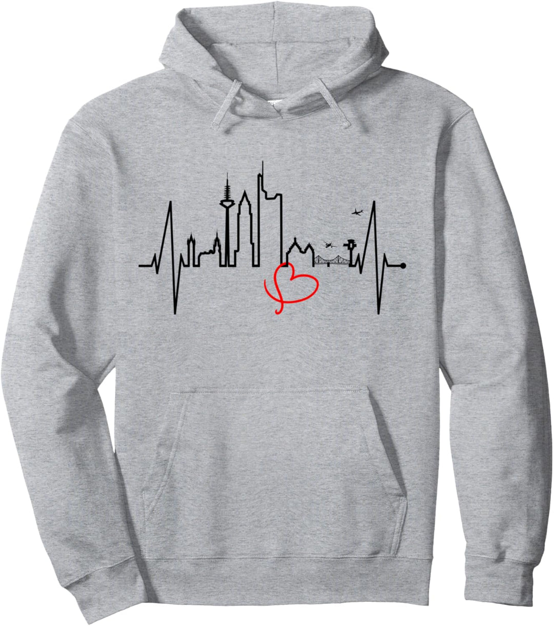 Frankfurt Skyline Herzschlag Fan Ich Liebe Frankfurt Am Main Pullover Hoodie