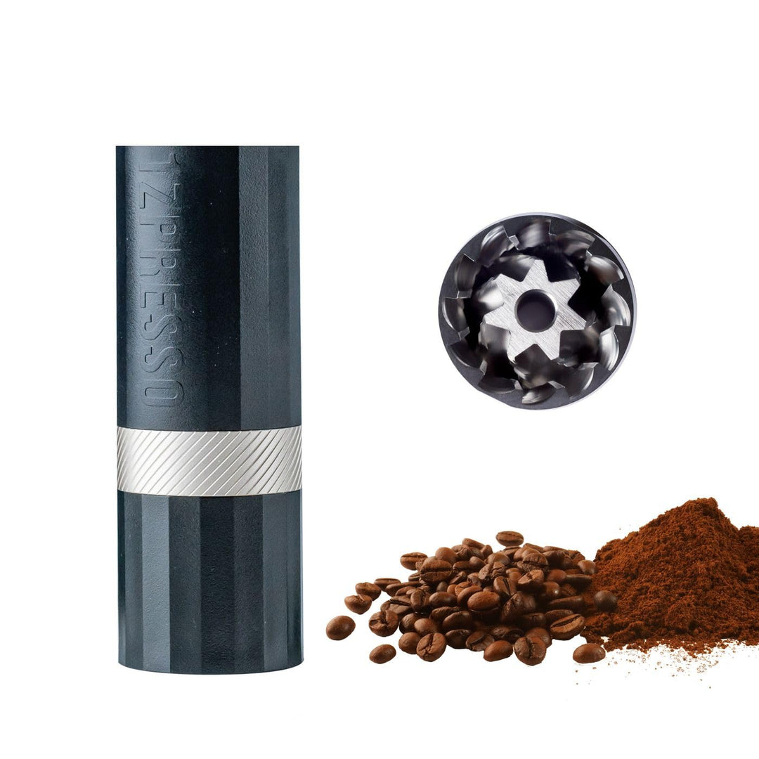 1Zpresso Q Air Manuelle Kaffeemühle, heptagonale Montage, Edelstahl, konischer Grat, Kunststoffgehäu