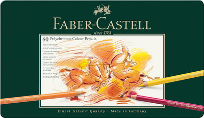 Faber-Castell 110060 - Farbstifte Polychromos, 60er Metalletui Metalletui 60-teilig, Metalletui 60-t