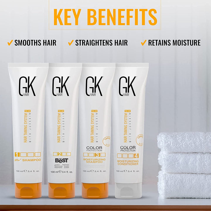 GK HAIR Global Keratin The Best Consumer Box Kit (100ml/3.4 Fl Oz) Keratin-Haarglättungsbehandlung -