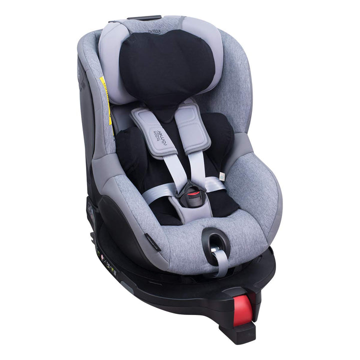 JYOKO KIDS Bezug für Auto-Sitzverkleinerer kompatibel mit Romer Dualfix I-Size, Aus Baumwolle (Black