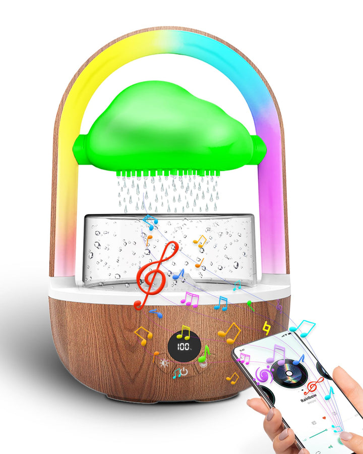 Regenwolken Luftbefeuchter Mit Regenbogenlicht, Weljoy Humidifier Mit Bluetooth-Verbindung Exklusive