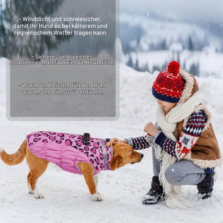Kuoser Warme Hundejacke, Reflektierende Hundemantel, Winddichte Hundemantel für Kleine Hunde,Moden H