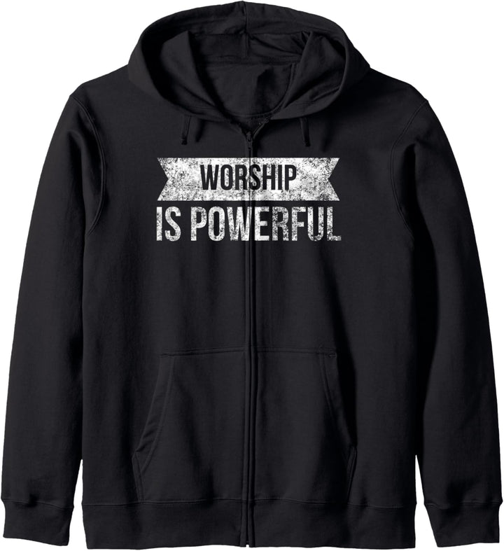 Worship is Powerful - Christian Faith Lob Music Jesus Kapuzenjacke