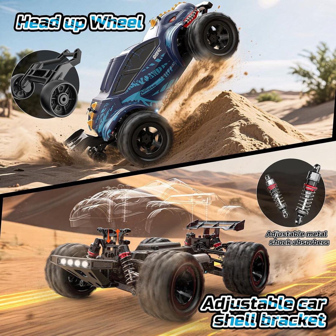 DEERC 9308E Ferngesteuertes Auto 1:16 All Terrain Fast RC Monster Truck 40 KPH, 2,4 GHz 4WD High Spe