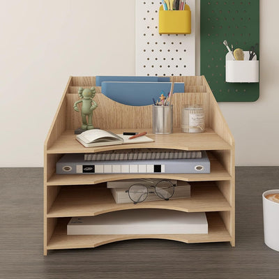 PUNCIA Dokumentenablage A4 Briefablage Ablagefächer Holz Schreibtisch Datei Organizer Papierablage A