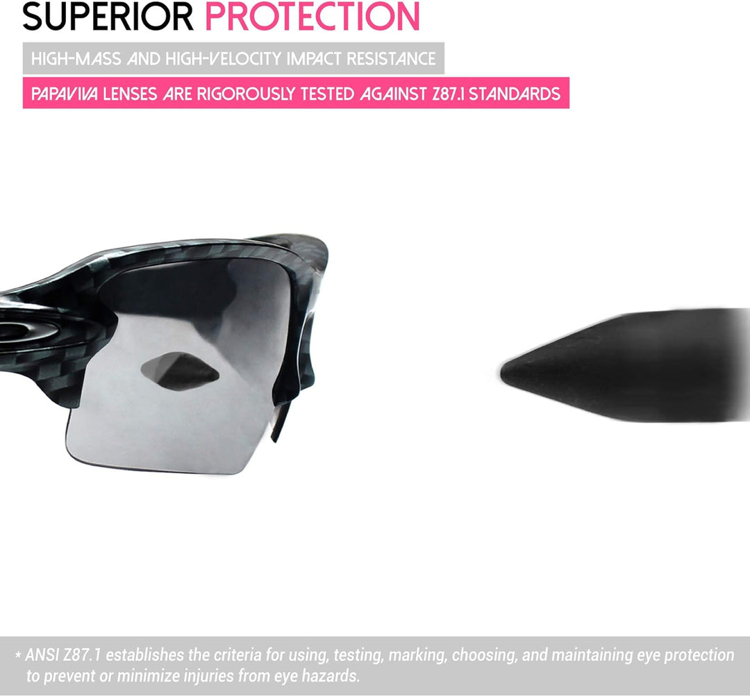 PapaViva Ersatzlinsen &amp; Gummi-Kits für for Oakley Juliet Chrom-silber – Polarisiert, Chrom-silber –