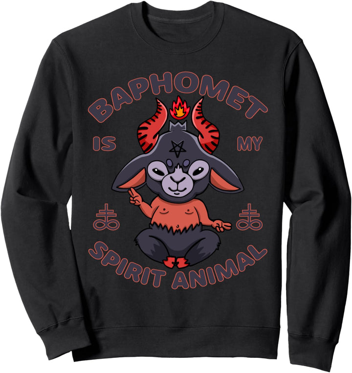 Baphomet Is My Spirit Animal Satan Pentagramm Atheismus Sweatshirt