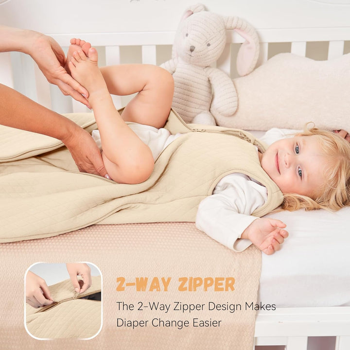 Yoofoss Schlafsack Baby Winter 2.5 Tog - 90cm/18-24 Monate Winterschlafsack Baumwolle Babyschlafsack