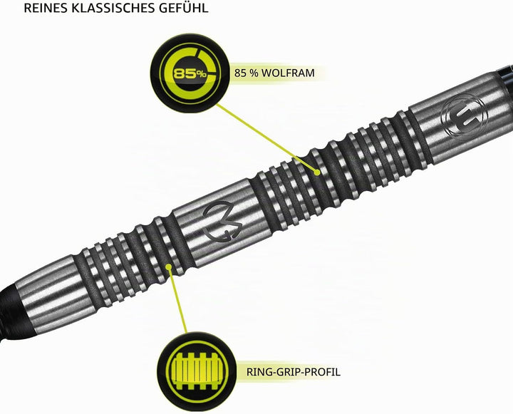 WINMAU Michael Van Gerwen MvG Authentic 22g Profi Wolfram Softip Dartpfeile Set mit Flights und Schä