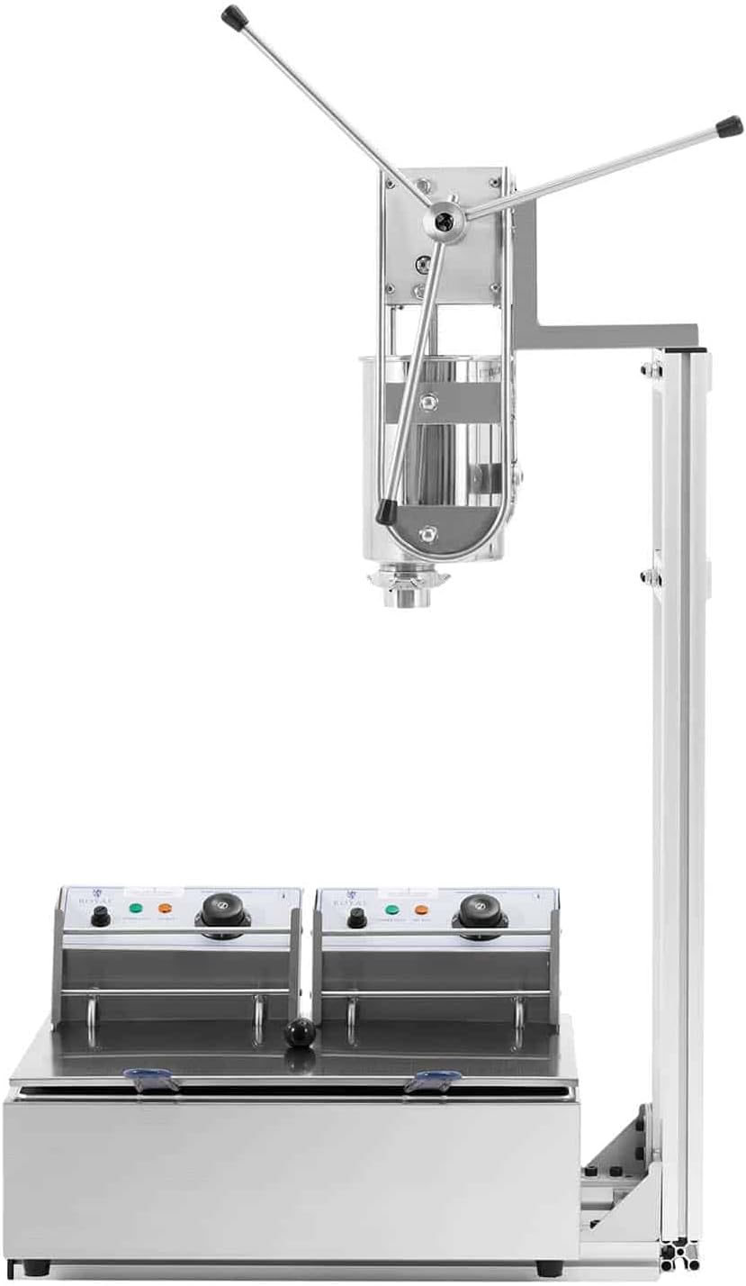 Royal Catering RC-CMM285 Churro Maschine 3 L 2 x 2500 W Churro Presse Churro Maker Teigpresse