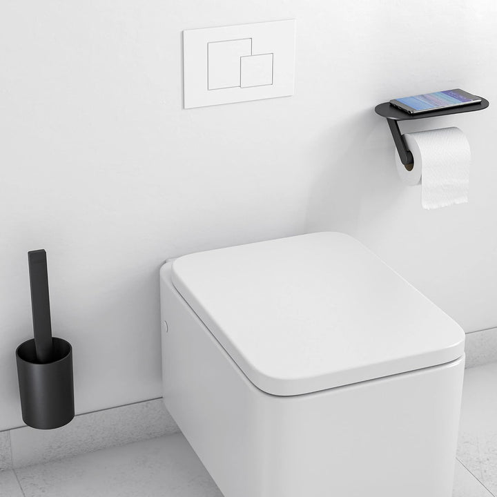 hansgrohe Walltoris - Toilettenset, Zubehör Set für die Toilette ohne bohren, Badezimmer Set 2-teili