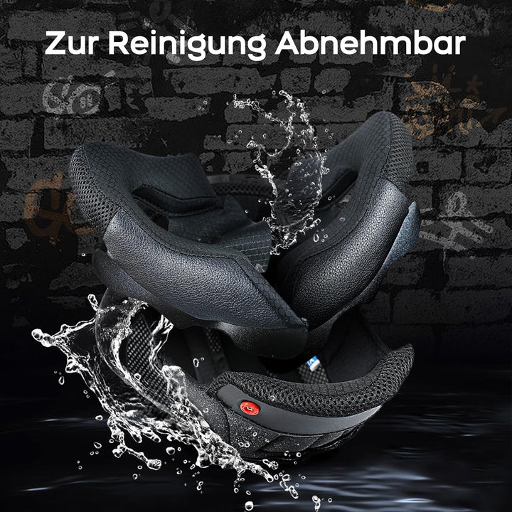 NENKI Jethelme Halbhelme Rollerhelm Sturzhelm Chopper Helm,Motorradhelm ECE 22.06 mit Doppelvisier S