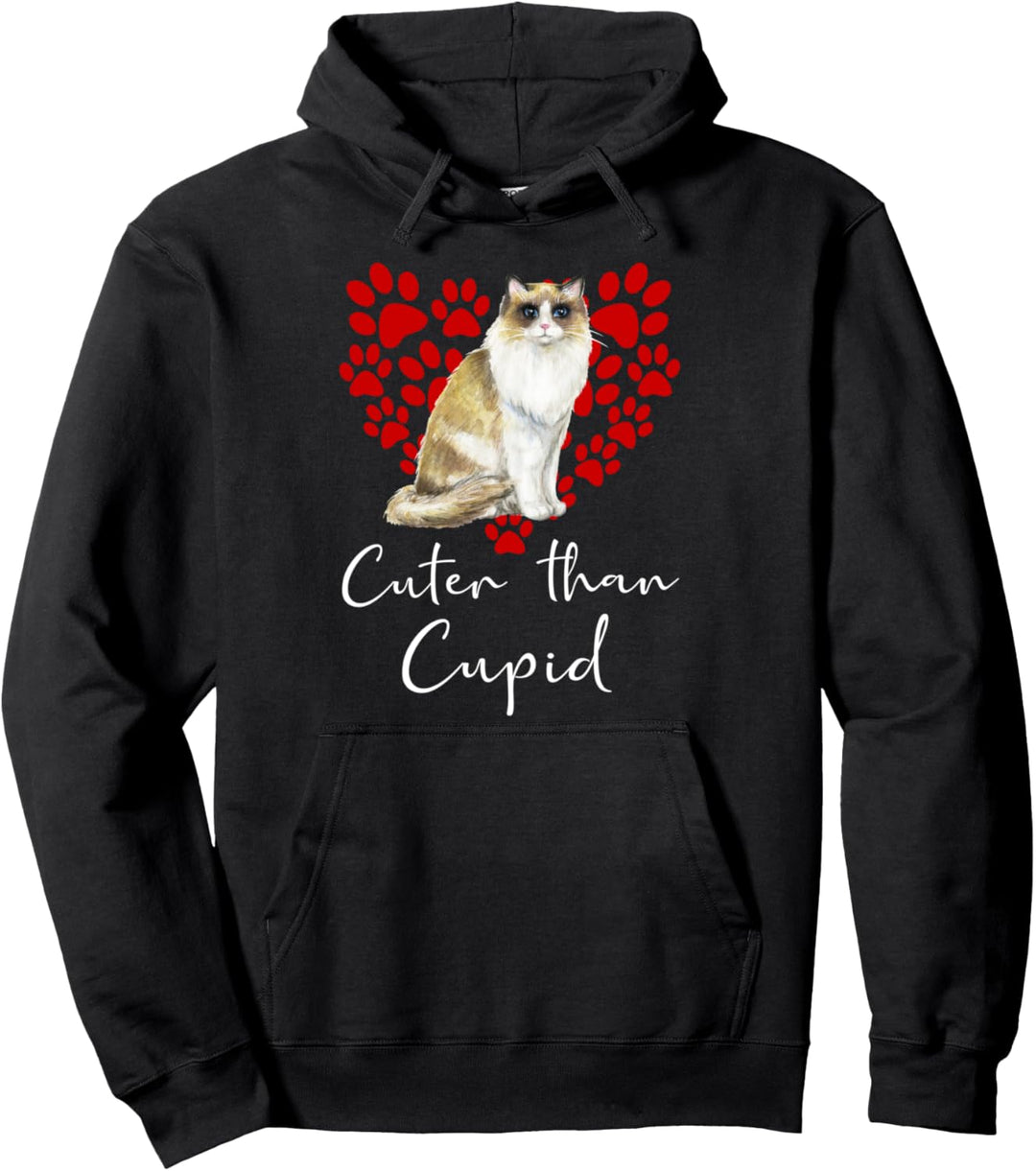 RAGDOLL Cuter Than Cupid Katze Valentinstag Pullover Hoodie