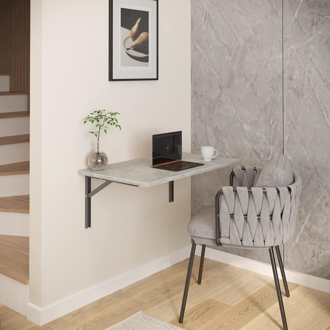 AKKE Klapptisch Wandklapptisch Esstisch - Klappbar Faltbar Platzsparend - Rechteckig - 100cm x 50cm