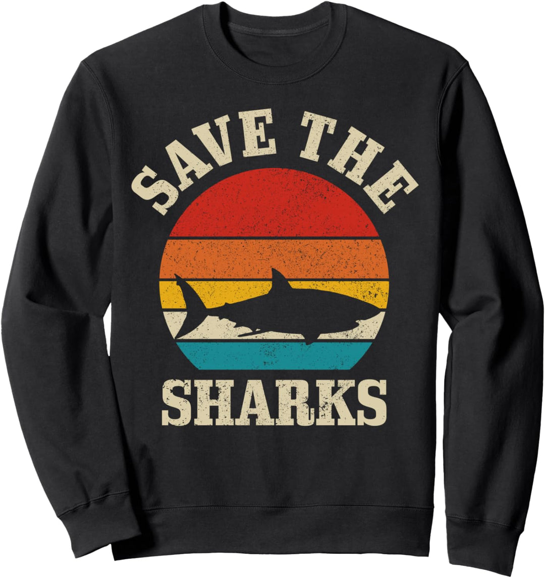 Save The Sharks Vintage Shark Meeresschutz Sweatshirt