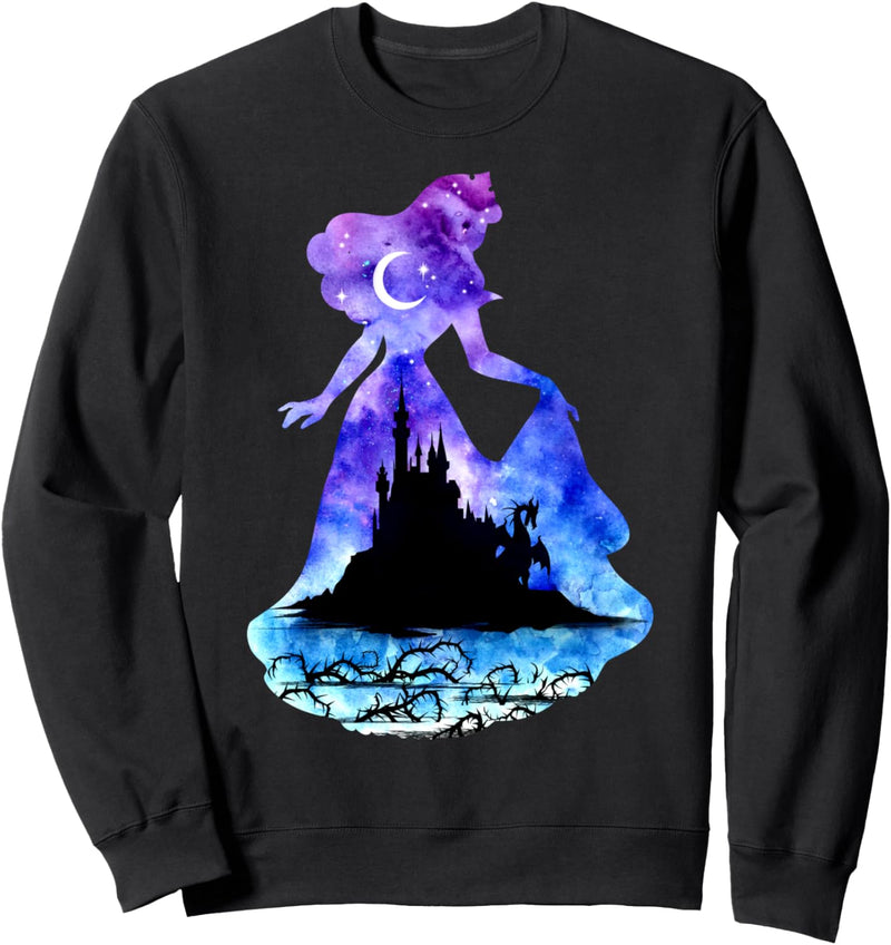 Disney Sleeping Beauty Aurora Galaxy Castle Silhouette Fill Sweatshirt