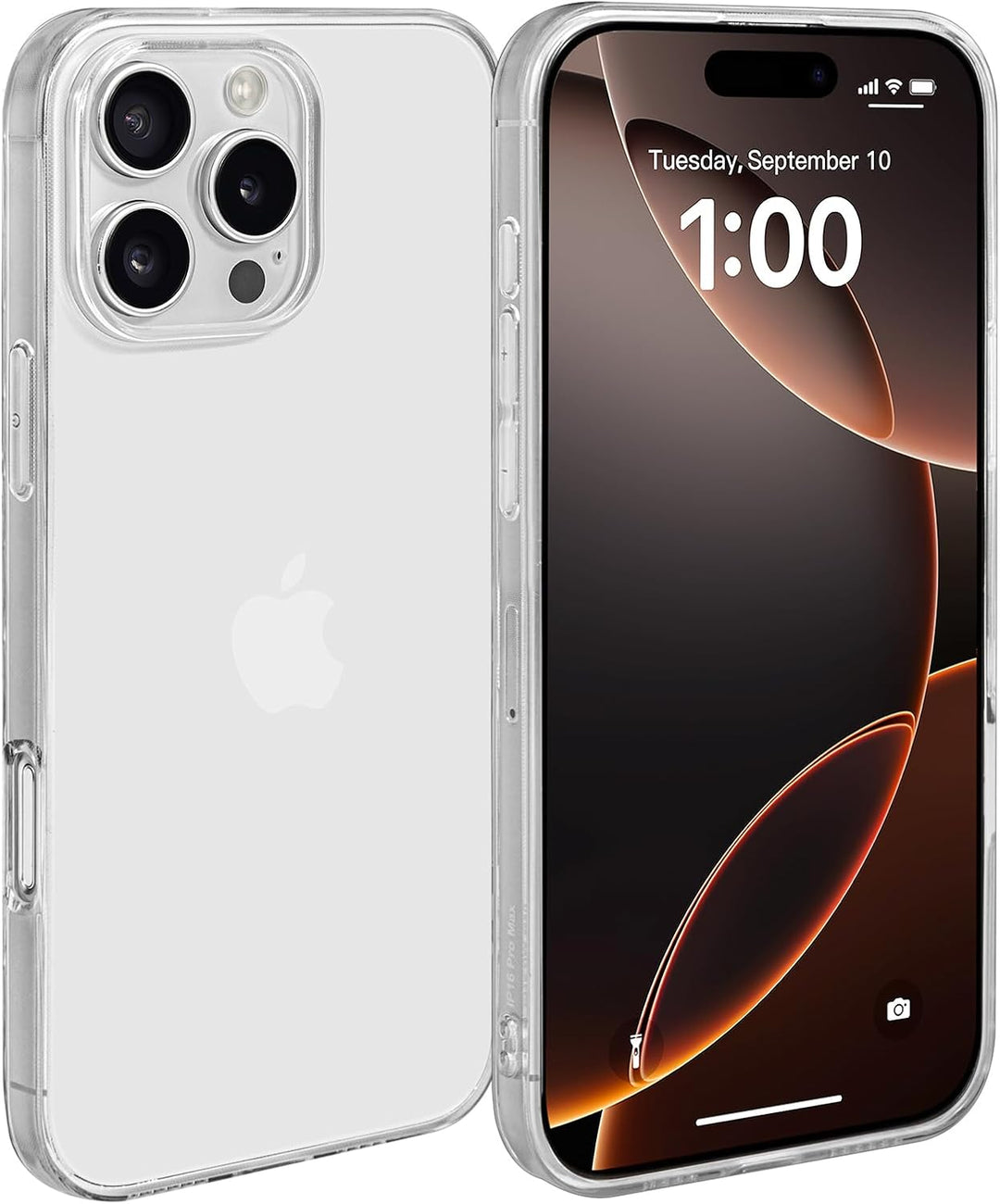 doupi Transparente Schutzhülle kompatibel mit iPhone 16 Pro Max (6,9 Zoll) - PerfektFit Dünn, Clear,
