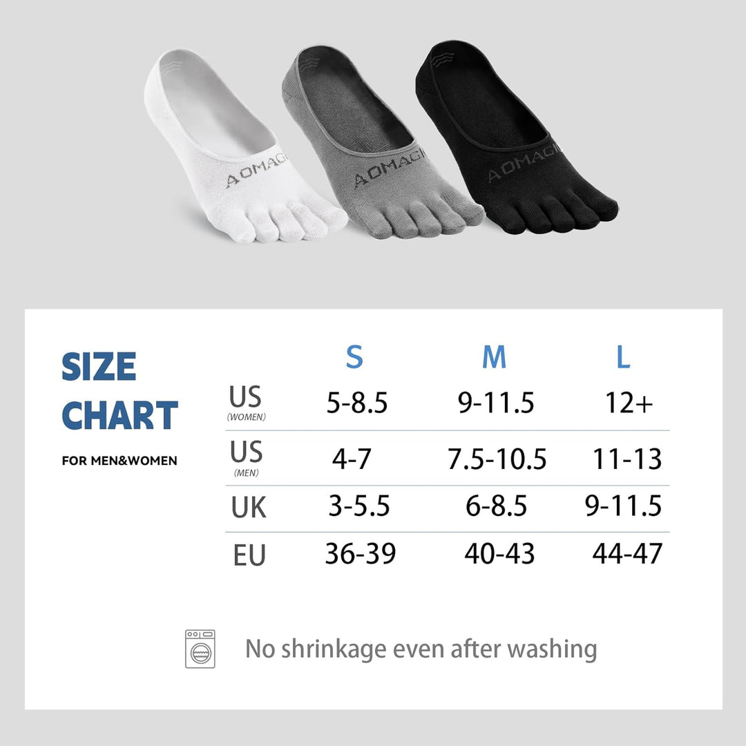 OrrinSports Zehensocken für Frauen Männer Coolmax Laufsocken 5 Fingersocken athletische Zehensocken