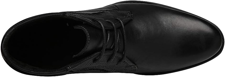 rismart Herren Knöchel hoch Runder Zeh Stilvoll Leder Chukka Bootsschuhe 39 EU Schwarz A, 39 EU Schw