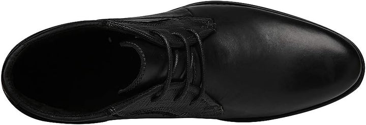 rismart Herren Knöchel hoch Runder Zeh Stilvoll Leder Chukka Bootsschuhe 39 EU Schwarz A, 39 EU Schw