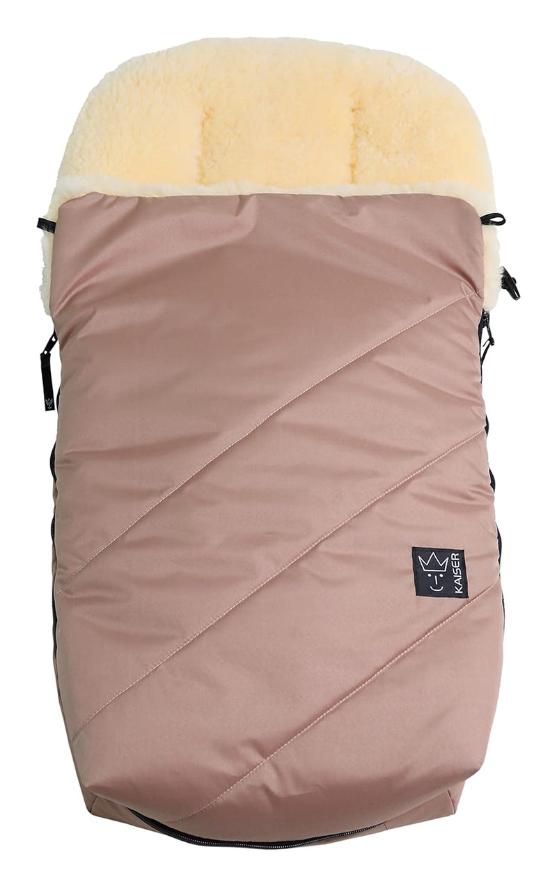 Kaiser 6542031 Kinderwagenfusssack Paat mit Lammfell, Farbe sand