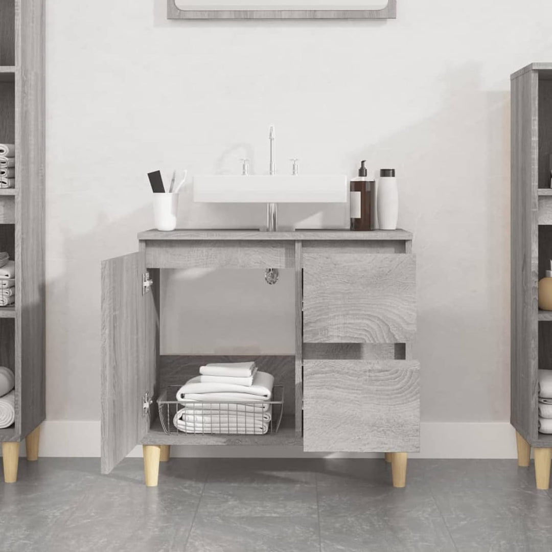 Tidyard Waschbeckenunterschrank, Unterschrank, Waschtischunterschrank, Badezimmerschrank mit 2 Schub