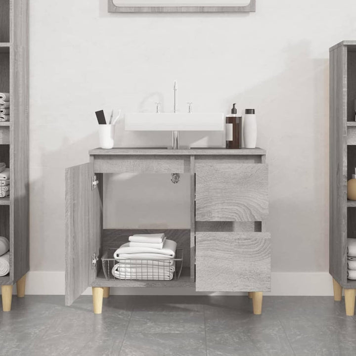 Tidyard Waschbeckenunterschrank, Unterschrank, Waschtischunterschrank, Badezimmerschrank mit 2 Schub