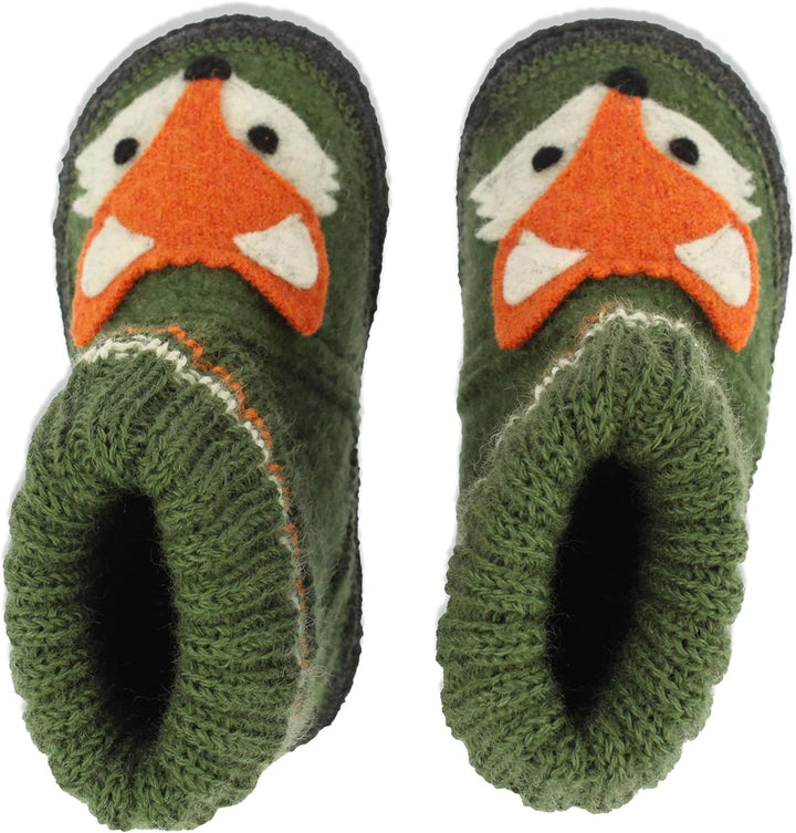 Beck Jungen Fuchs Hausschuh 23 EU Grün, 23 EU Grün
