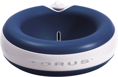 Torus Pet Maxi Gefilterter Wassernapf (blau) – 2 Liter – Napf für Zuhause und unterwegs – Autofill –