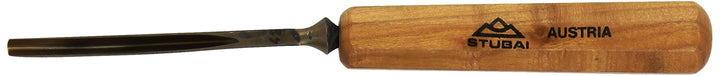 STUBAI Stemmeisen Stechbeitel Serie 52 - Form 42 | Gebogener Gaissfuss 4 mm, mit Holzgriff, für Kerb