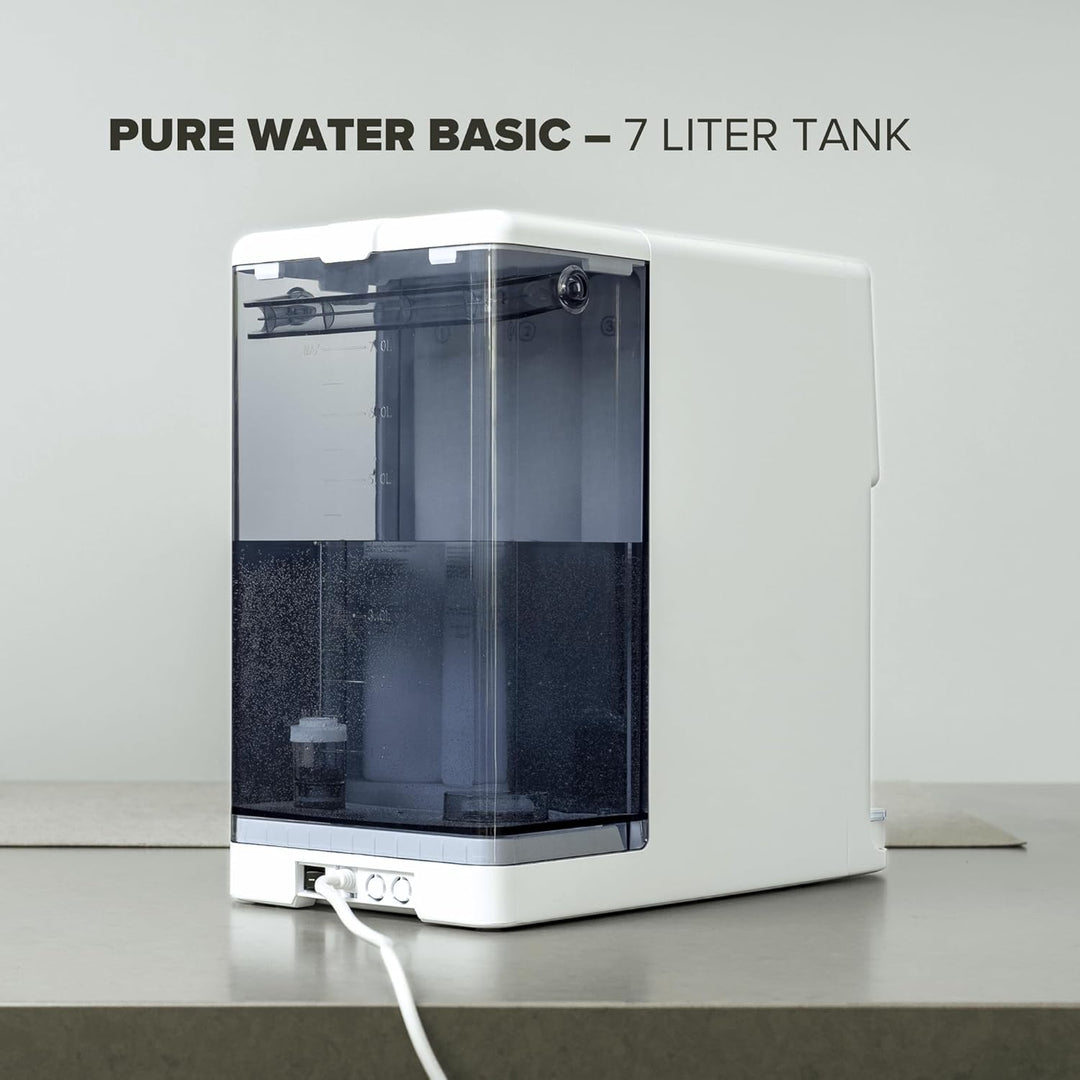Health Rise Pure Water Basic | Umkehrosmose Wasserfilter | 7 Liter Tank | Heisswasserfunktion | für