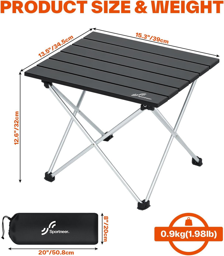 Campingtisch Klapptisch Camping, Aluminium Klapptisch Camping Tisch Faltbarer Picknick-Tisch Tragbar