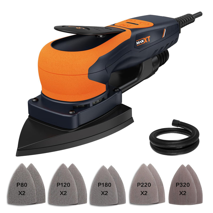 MAXXT Maus-exzenterschleifer mit bürstenlosem Motor, 350W, 3mm Orbit, 4000-10000 U/min, Schleiffläch