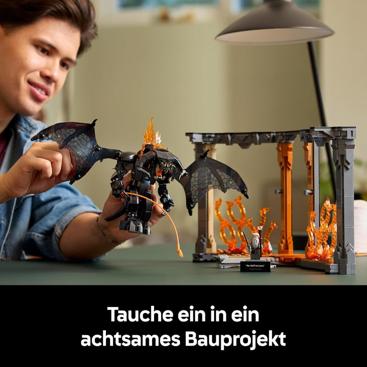 LEGO Icons Der Herr der Ringe: Balrog Bücherstütze – Spielzeug für Erwachsene zum Ausstellen – Model