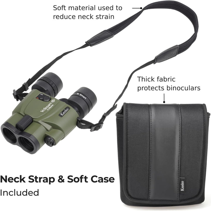 Kenko Bildstabilisierung Fernglas Vc Smart 10x30 Cellarto WP, Dachkantprisma, wasserdicht IPX7, kont