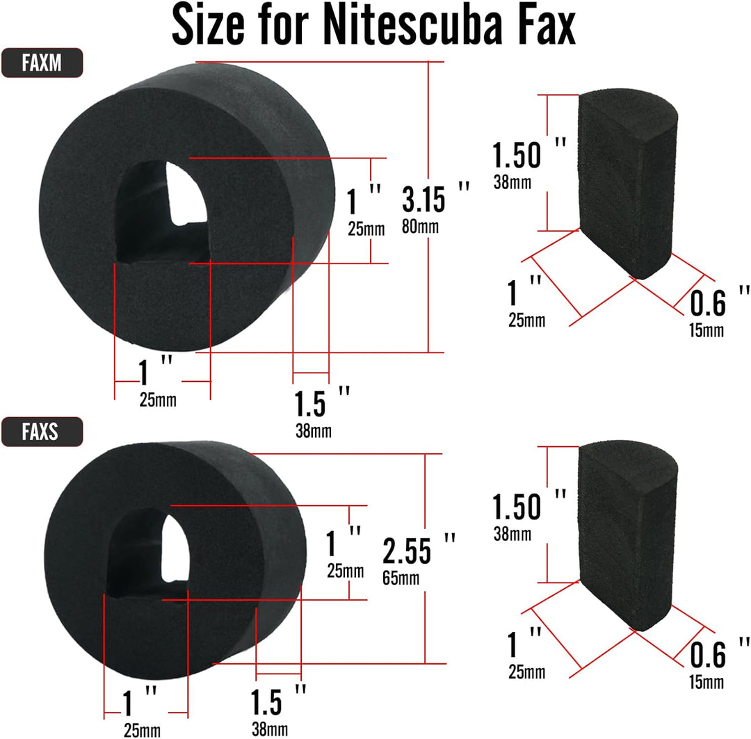 nitescuba FAXS Jumbo Float Kit Auftriebsschwimmer für Ultralight/INON/Sea&Sea Arms/WEEFINE/NITESCUBA