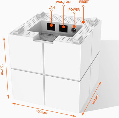 Tenda Nova MW6 Mesh WLAN System - AC1200 Dual Band WLAN Mesh System - Reichweite bis zu 330m² & 90 G
