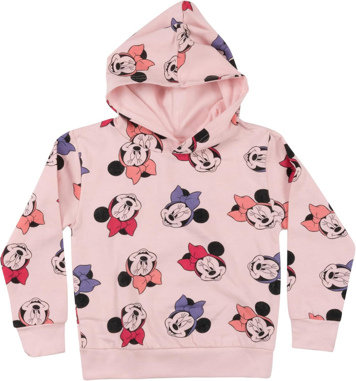 Disney Minnie Mouse Hoodie für Mädchen - Kinder Kapuzenpullover Pullover mit Kapuze Sweatshirt Rosa